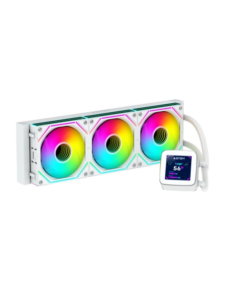 ABYSM Oceanic LCD 360 ARGB Procesador Kit de refrigeración líquida 12 cm Blanco 1 pieza(s)