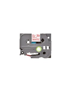 CINTA LAMINADA BROTHER TZe252 24MM 8MT BLANCO ROJO TZe252 2