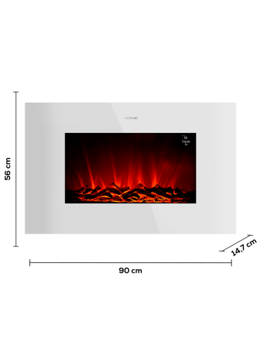 Chimenea eléctrica ReadyWarm 3590 Flames Connected White