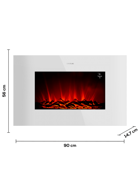 Chimenea eléctrica ReadyWarm 3590 Flames Connected White