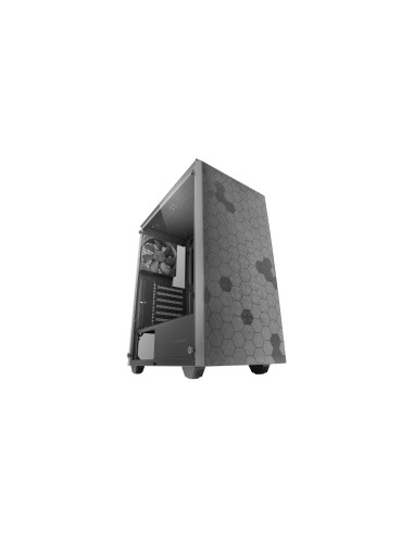 Mars Gaming MC-Q3, Caja Semitorre ATX, Ventana Lateral Completa Cristal Templado, Doble Rejilla Magnética Antipolvo Frontal + Su