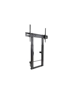 TooQ Lottus Soporte de Suelo/Pared Fijo con Regulación de Altura para Pantallas 55"-100", Negro