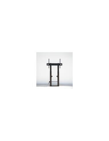 TooQ Lottus Soporte de Suelo/Pared Fijo con Regulación de Altura para Pantallas 55"-100", Negro