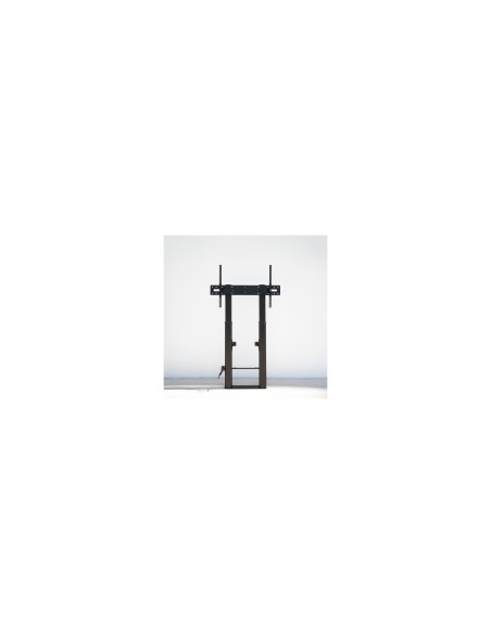 TooQ Lottus Soporte de Suelo/Pared Fijo con Regulación de Altura para Pantallas 55"-100", Negro