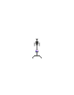 TooQ ?COMETA? Soporte de Suelo con Ruedas con Regulación de Altura para Pantallas 37"- 70", Rotación 90°, Negro 2