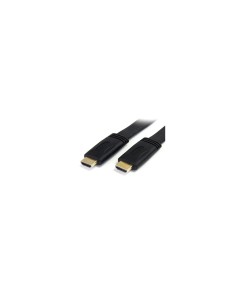 StarTech.com Cable HDMI de alta velocidad con Ethernet Plano - Macho a Macho - Ultra HD 4k x 2k - 5m Negro