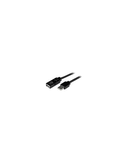 StarTech.com Cable 15m Extensión Alargador USB 2.0 Activo Amplificado - Macho a Hembra - Negro