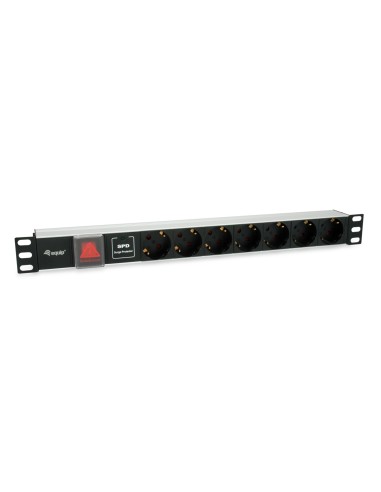 Equip 333309 unidad de distribución de energía (PDU) 7 salidas AC 1U Negro, Plata