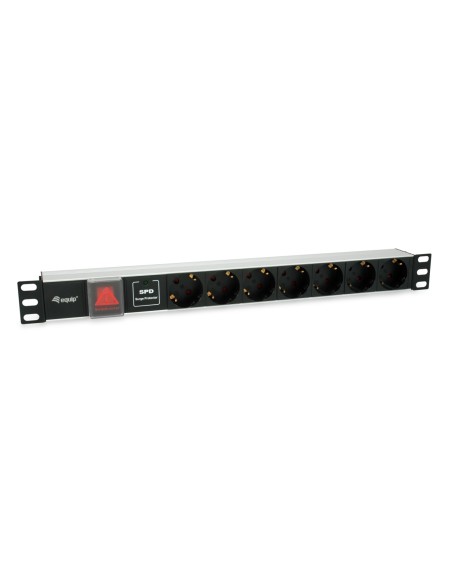 Equip 333309 unidad de distribución de energía (PDU) 7 salidas AC 1U Negro, Plata