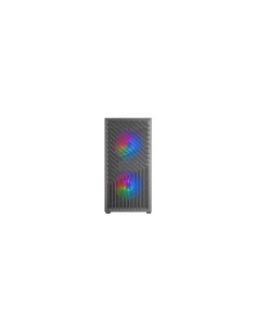 Mars Gaming MC- VORTEX, Caja Gaming MicroATX, Frontal Mesh Geométrico, Ventana Lateral Cristal Templado, 3x Ventiladores FRGB Ra
