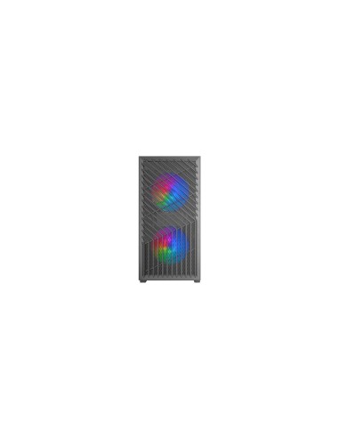 Mars Gaming MC- VORTEX, Caja Gaming MicroATX, Frontal Mesh Geométrico, Ventana Lateral Cristal Templado, 3x Ventiladores FRGB Ra