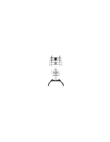 TooQ Hera Soporte de Suelo de Aluminio con Ruedas para Pantalla 37"-86"