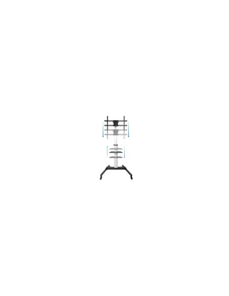 TooQ Hera Soporte de Suelo de Aluminio con Ruedas para Pantalla 37"-86"