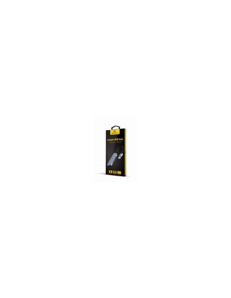 Gembird 4-port USB hub 1 x USB 3.1 + 3 x USB 2.0 Alámbrico USB 3.2 Gen 1 (3.1 Gen 1) Type-C Plata
