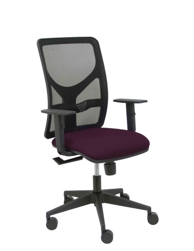 Piqueras y Crespo Silla Motilla malla negra asiento bali morado brazo regulable