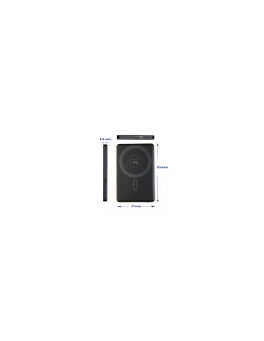 Ewent EW1160 batería externa Polímero de litio 5000 mAh Cargador inalámbrico Negro