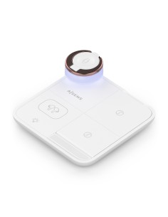 AISENS Cargador Inalambrico USB-C 4 en 1 De 15W Para Movil, Apple Watch, Auriculares Con Estuche De Carga, Blanco