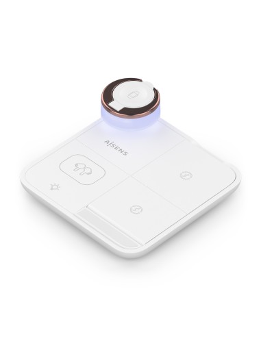 AISENS Cargador Inalambrico USB-C 4 en 1 De 15W Para Movil, Apple Watch, Auriculares Con Estuche De Carga, Blanco