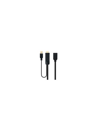 Nanocable Conversor HDMI 2.0 a DisplayPort V1.2 Negro, 20 cm