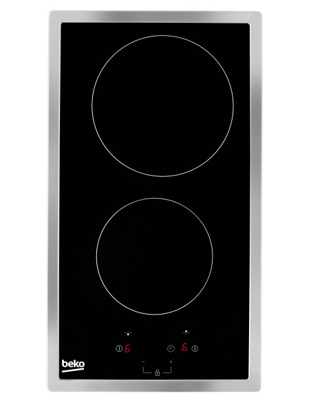 Beko HDMC32400TX hobs Acero inoxidable Integrado 30 cm Cerámico 2 zona(s)