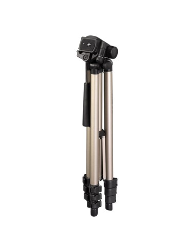 Hama | Trípode Star 75, para cámara de fotos, conexión 6.4mm, altura ajustable hasta 125 cm, Color Beige