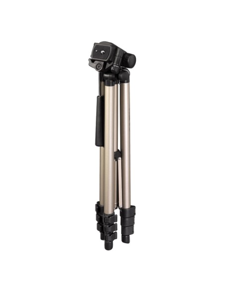 Hama | Trípode Star 75, para cámara de fotos, conexión 6.4mm, altura ajustable hasta 125 cm, Color Beige