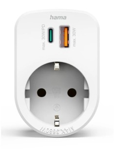 Hama 00223343 base múltiple 1 salidas AC Interior Blanco 2