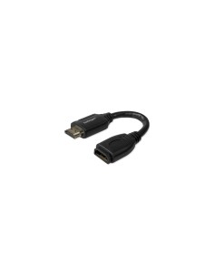 StarTech.com Cable de 15cm de Extensión Alargador HDMI 2.0 de Alta Velocidad - Extensor de Puertos - 4K de 60Hz - Negro