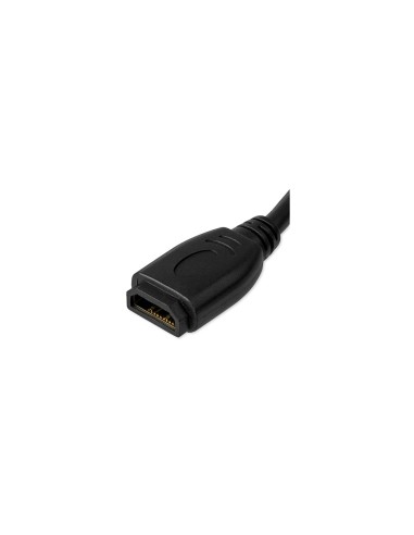 StarTech.com Cable de 15cm de Extensión Alargador HDMI 2.0 de Alta Velocidad - Extensor de Puertos - 4K de 60Hz - Negro