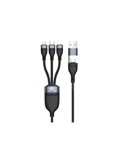 Conceptronic ETTA05B15 cable USB USB 2.0 1,5 m USB C USB C/Micro-USB B/Lightning Negro