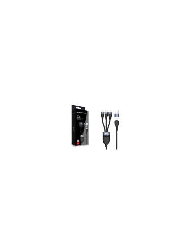 Conceptronic ETTA05B15 cable USB USB 2.0 1,5 m USB C USB C/Micro-USB B/Lightning Negro
