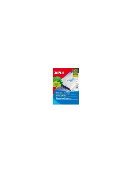 ETIQUETAS ADHESIVAS APLI 100 HOJAS A4 8 ETIQUETAS POR HOJA BLANCO 02420