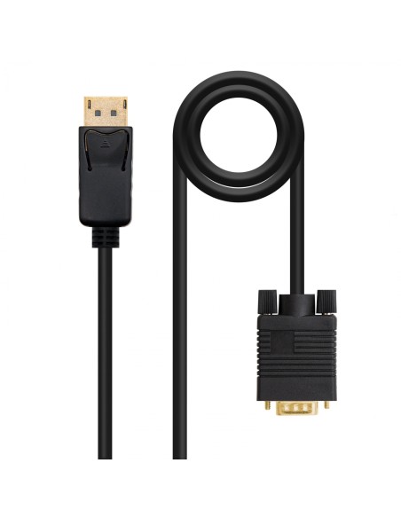 Nanocable Cable Conversor DisplayPort a VGA, DP/M - VGA/M, 1 m Negro
