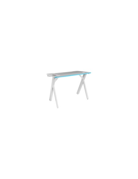 Mars Gaming MGD100RGB Mesa Gaming RGB Alfombrilla XXL Soporte Cascos + Botella 100x60cm Blanco