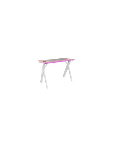 Mars Gaming MGD100RGB Mesa Gaming RGB Alfombrilla XXL Soporte Cascos + Botella 100x60cm Rosa