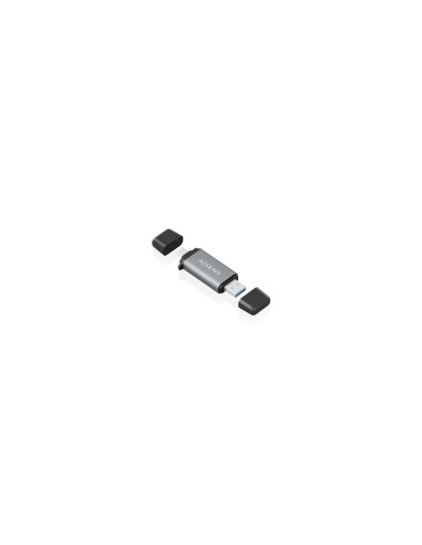 AISENS Lector De Tarjetas SD, Micro SD, MMC, Rs-MMC, MMC Micro, USB-A y USB-C, Gris