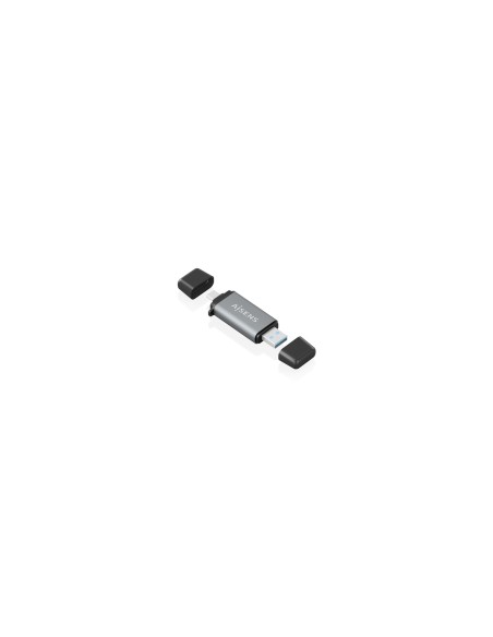 AISENS Lector De Tarjetas SD, Micro SD, MMC, Rs-MMC, MMC Micro, USB-A y USB-C, Gris