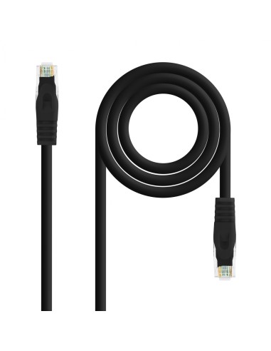 Nanocable Cable Red Latiguillo RJ45 LSZH CAT.6A UTP AWG24, Negro, 25 cm