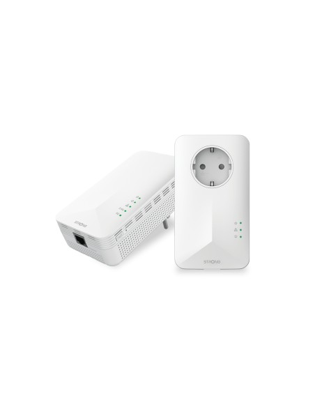 Strong POWERL1000DUOWIFIEUV2 adaptador de red PowerLine 1000 Mbit/s Ethernet Wifi Blanco 2 pieza(s)