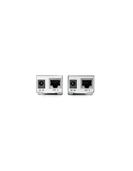 StarTech.com Extensor de 1 Puerto Serie Serial RS232 DB9 por Cable Cat5 UTP Ethernet - 1M Plata