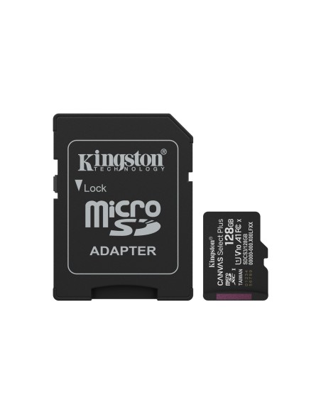 Kingston Technology 128GB microSDXC Canvas Select Plus Gen3 150MB/s A1 (Incluye adaptador de SD)