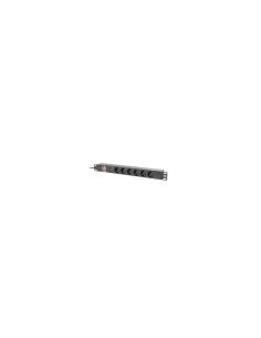 Lanberg PDU-06F-0200-BK unidad de distribución de energía (PDU) 6 salidas AC 1U Negro 2