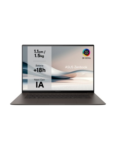 ASUS Zenbook S 16 OLED UM5606WA-RK320W - Ordenador Portátil 16" WQXGA+ 120Hz (AMD Ryzen AI 9 370, 32GB RAM, 1TB SSD, Radeon 890M