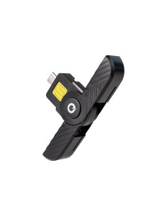 TooQ Lector Tarjetas Inteligentes, DNI Electrónico, USB-C, Negro