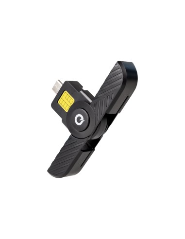 TooQ Lector Tarjetas Inteligentes, DNI Electrónico, USB-C, Negro