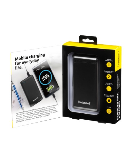 Intenso XS20000 baterÍ­a externa PolÍ­mero de litio 20000 mAh Negro