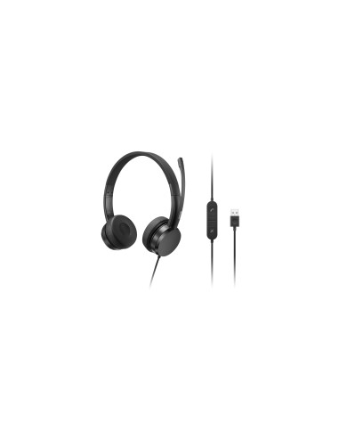 Lenovo 4XD1K18260 auricular y casco Auriculares Alámbrico Diadema Música/uso diario USB tipo A Negro