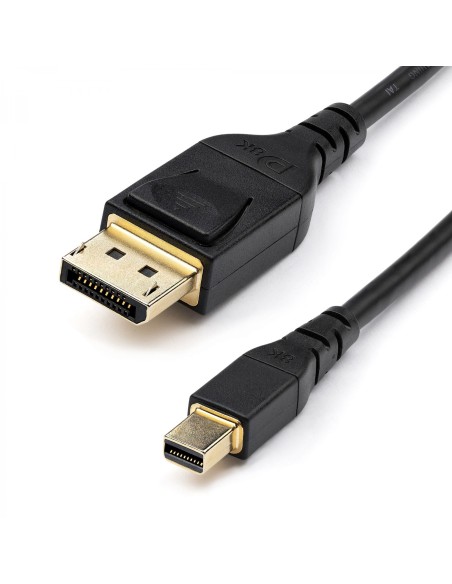 StarTech.com Cable Adaptador Mini displayport macho a Displayport macho 1.4 Certificado por VESA 2m negro