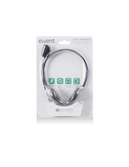 AURICULARES EWENT DIADEMA MICROFONO EW3567