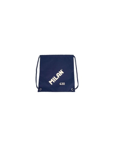 Milan Serie 1918 Bolsa/Mochila de Tiras Grande - Tejido 'ripstop' Ligero y Resistente - Medidas 34x42x0.7cm - Color Azul Oscuro
